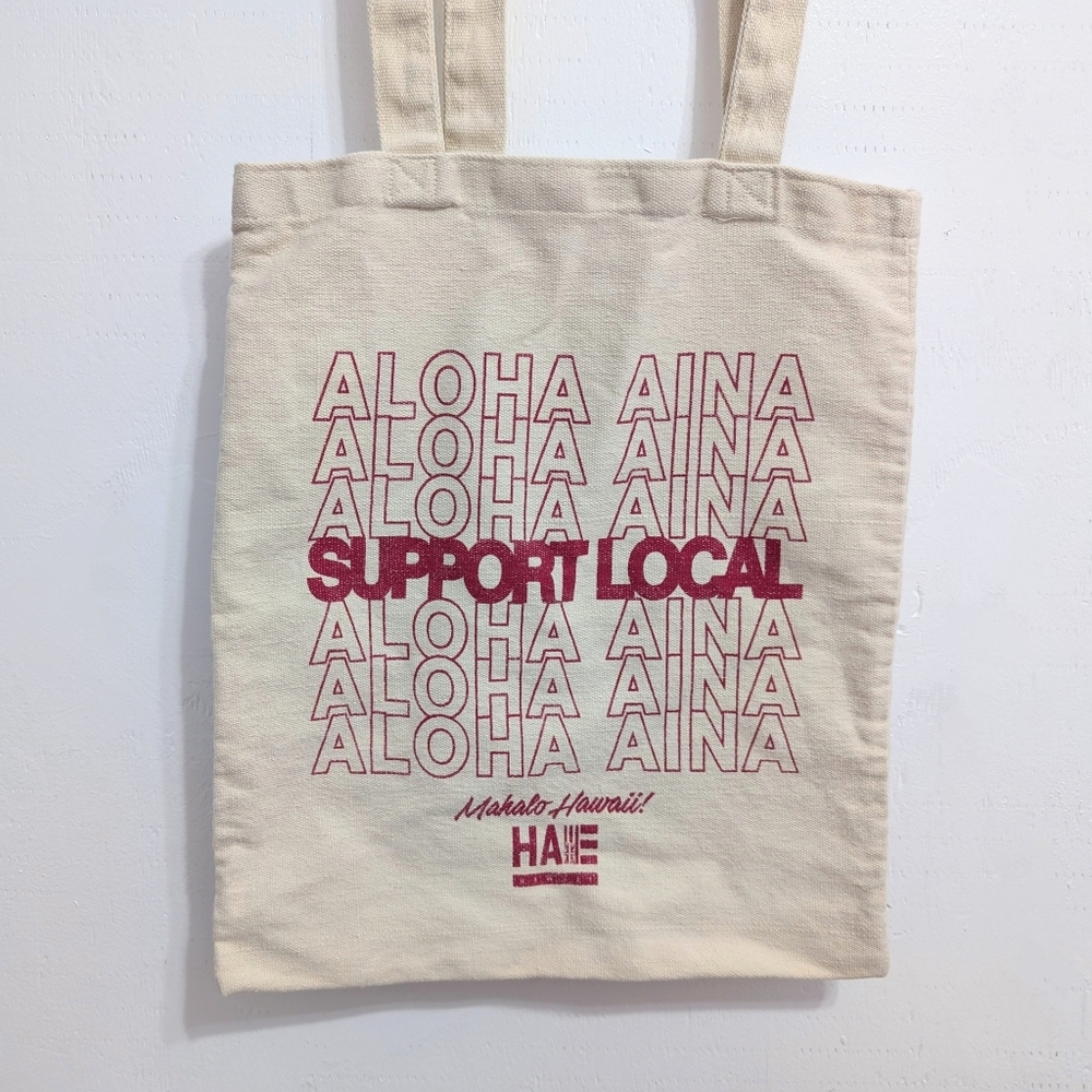 HAE Hawaii aloha aina tote bag purse support Local